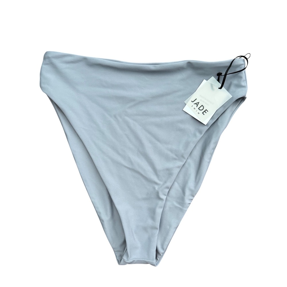 JADE Swim Incline High Rise Bikini Bottom Dusk Peri Blue Size L NEW Beach Resort